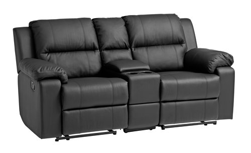 Sohva BATUM 2-istut. kallistettava musta