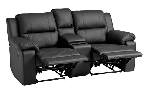 2-θέσιος καναπές BATUM ανακλινόμενος μαύρο