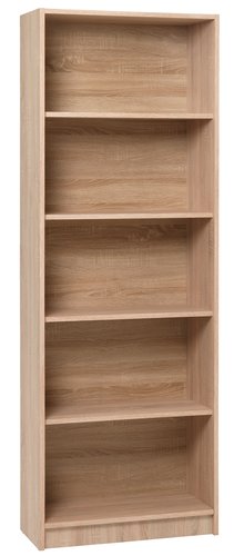 Bookcase HORSENS 5 shelves oak