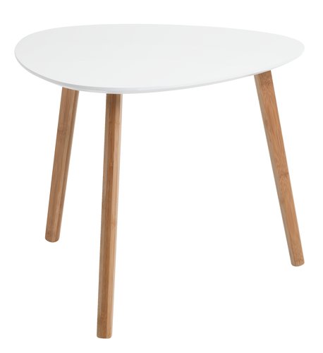 Beistelltisch TAPS 55x55 weiß/bambus JYSK