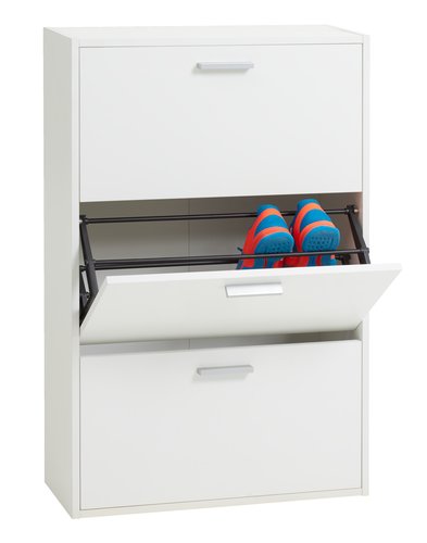 Shoe cabinet BAGENKOP 3 comp. white