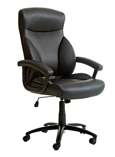 Office chair TAMDRUP black faux leather