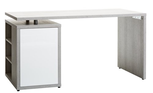 Bureau ULLITS 69x140 beton/wit hoogglans