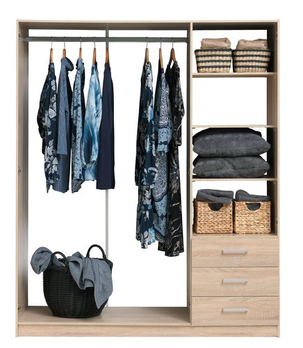 Wardrobe HAGENDRUP 144x176 combi oak