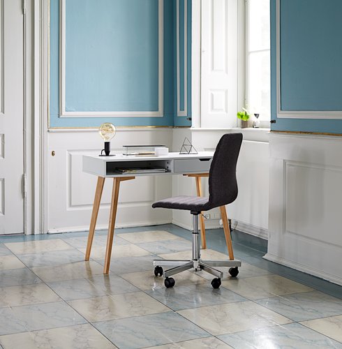 Cadeira escritório ABILDHOLT cinz/cromad