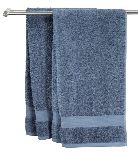 Μεγάλη πετσέτα μπάνιου KARLSTAD 100x150 γκριζο-μπλε KRONBORG