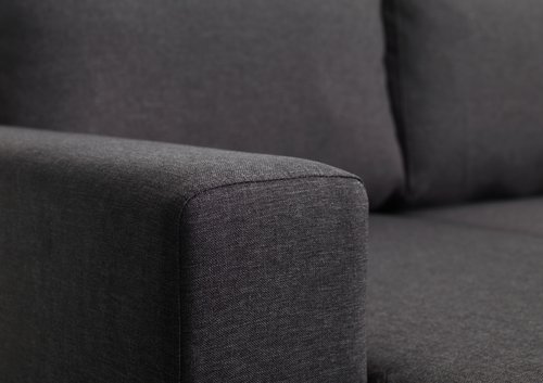 Καναπές-κρεβάτι με σεζλόνγκ MARSLEV σκούρο γκρι