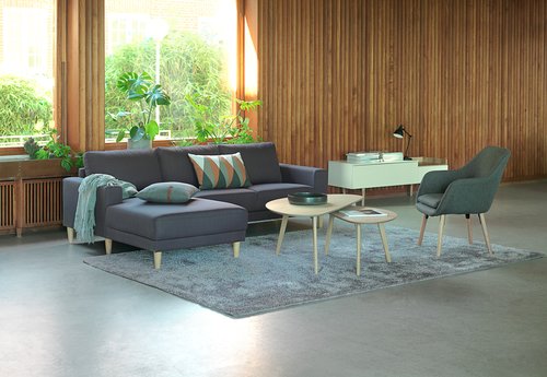 Móvel TV AARUP branco/carvalho