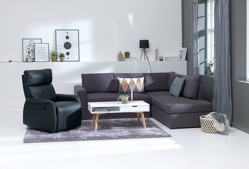 Cadeirão reclinável VEJEN preto