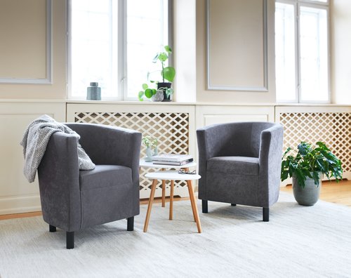 Mesa apoio TAPS 55x55 branco/bambu