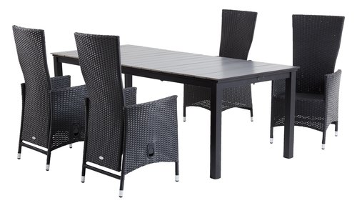 Stôl MOSS Š95xD214/315 sivá