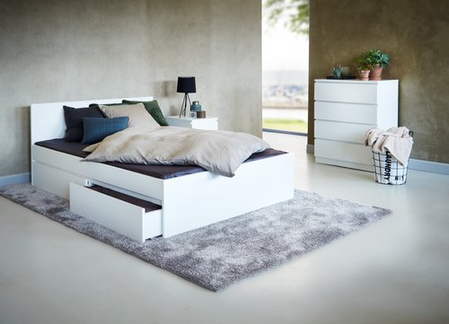 Bedframe LIMFJORDEN 160x200 wit