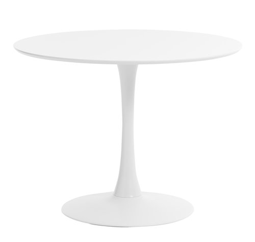 Spisebord RINGSTED Ø100 hvid
