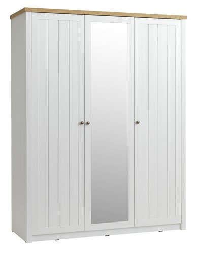 Wardrobe MARKSKEL 162x210 white/oak colour