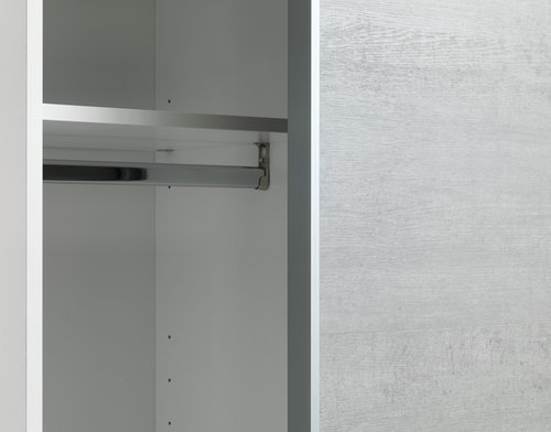Garderobeskab TARP 202x221 beton/hvid