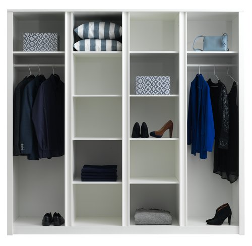Wardrobe VEDDE 219x209 cm w m white JYSK Wardrobe VEDDE 219x209 cm w m white JYSK