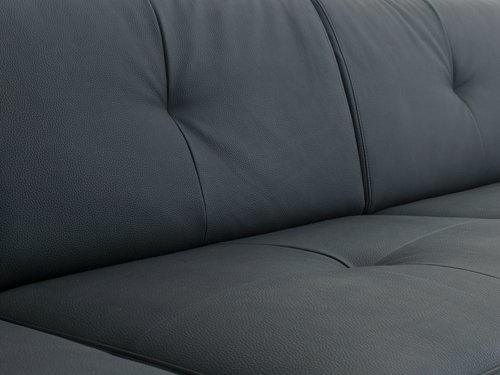 Καναπές με σεζλόνγκ DAMHALE μαύρο
