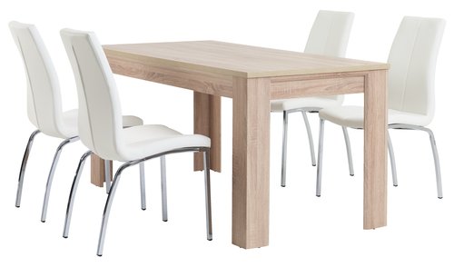 Jedálenský stôl HASLUND 80x160 dub