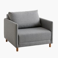 Bedfauteuil NORODDEN lichtgrijs