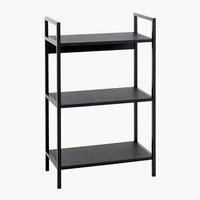 Shelving unit TISTRUP 3 shelves black