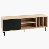 TV bench FARSUND oak/black