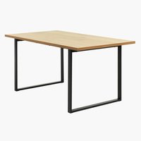 Master diploma afstuderen Weerkaatsing Eettafel AABENRAA 80x120 eiken/zwart | JYSK