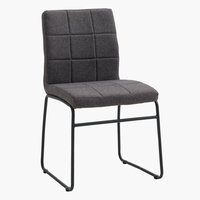 Dining chair HAMMEL grey fabric/black