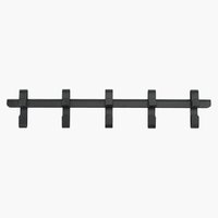 Coat rack GALSTED 5 hooks black