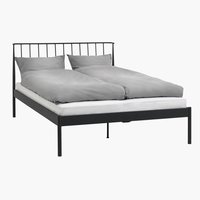 Bed frame ABILDRO KNG 150x200 excl. slats black
