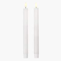 Taper candle CALLE H25cm w/LED 2 pack