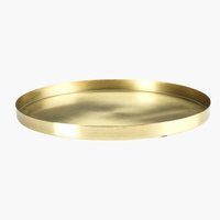 Tabuleiro deco FRITS Ø30xA2cm latão