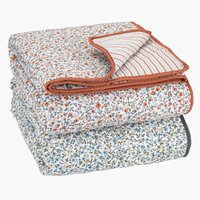 Quilted blanket FLORA 140x200 assorted
