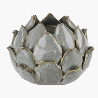 Porta-velas CHARLIE Ø13xA10cm cinzento