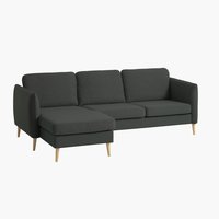 Sofa AARHUS chaiselong venstre mørkegrå