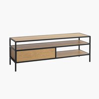 Tv-bord TRAPPEDAL eg/sort