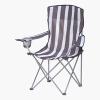 Chaise de camping JESSHEIM gris/blanc