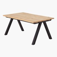 Table SANDBY 100x160 chêne naturel/noir