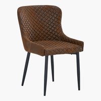 Chaise PEBRINGE brun vieilli/noir