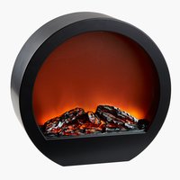 Lareira deco FREDRIK 34x36cm preto c/LED