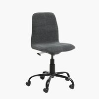 Chaise de bureau SEJET basse gris foncé