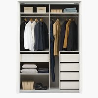 SALTOV 150 wardrobe w/frame+acc. white