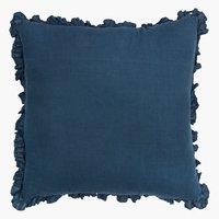 Pyntepude GULDBLOMME 45x45 blå