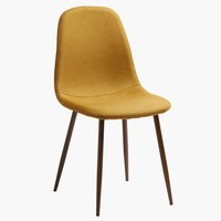 Dining chair JONSTRUP yellow/dark oak