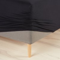 Jersey Fitted sheet JETTE DBL/KNG black