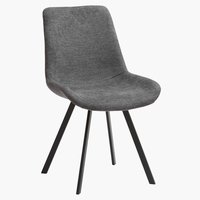 Chaise HYGUM pivotante gris/noir