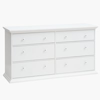 3+3 drawer chest FREDENSBORG white