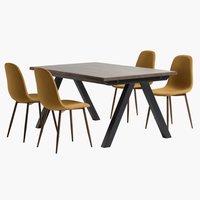 SANDBY L160 roble + 4 JONSTRUP curri
