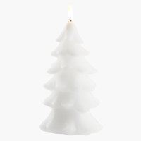 Κερί MARIPOSIT Ø9xΥ18cm λευκό μ/LED