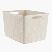 Basket JUTE 20L plastic off-white