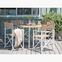 RANGSTRUP Ø110 naturel/wit + 4 NAGELSTI stoelen wit